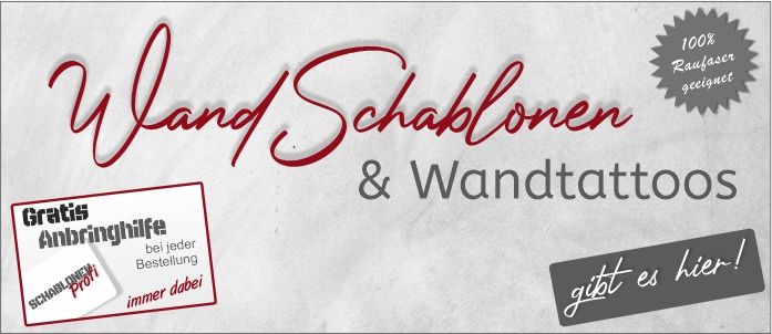 Wandschablonen & Wandtattoos vom SchablonenProfi